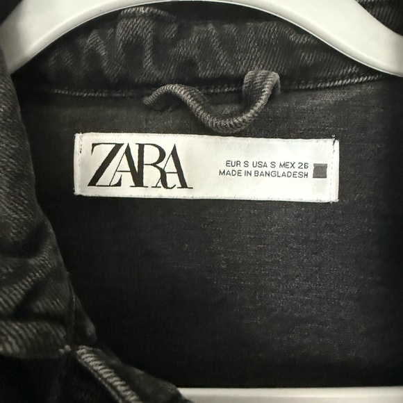 ZARA Charcoal Denim Jacket - Picture 7 of 7